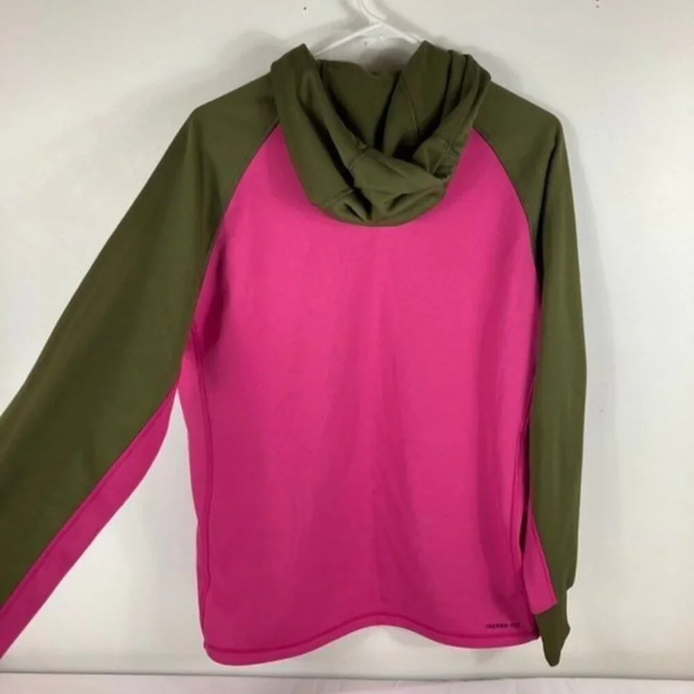 Womens Nike‎ Therma Fit Scrambled Letter Swish Hoodie Pink Green L